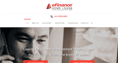 Desktop Screenshot of efinancehomeloans.com.au